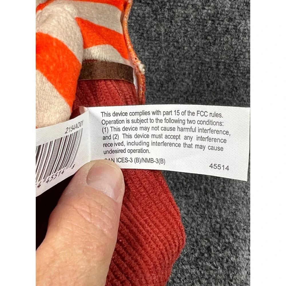 Disney Pixar Inside Out 2 Anxiety Plush Stuffed Toy Orange Hair Striped‎ Sweater